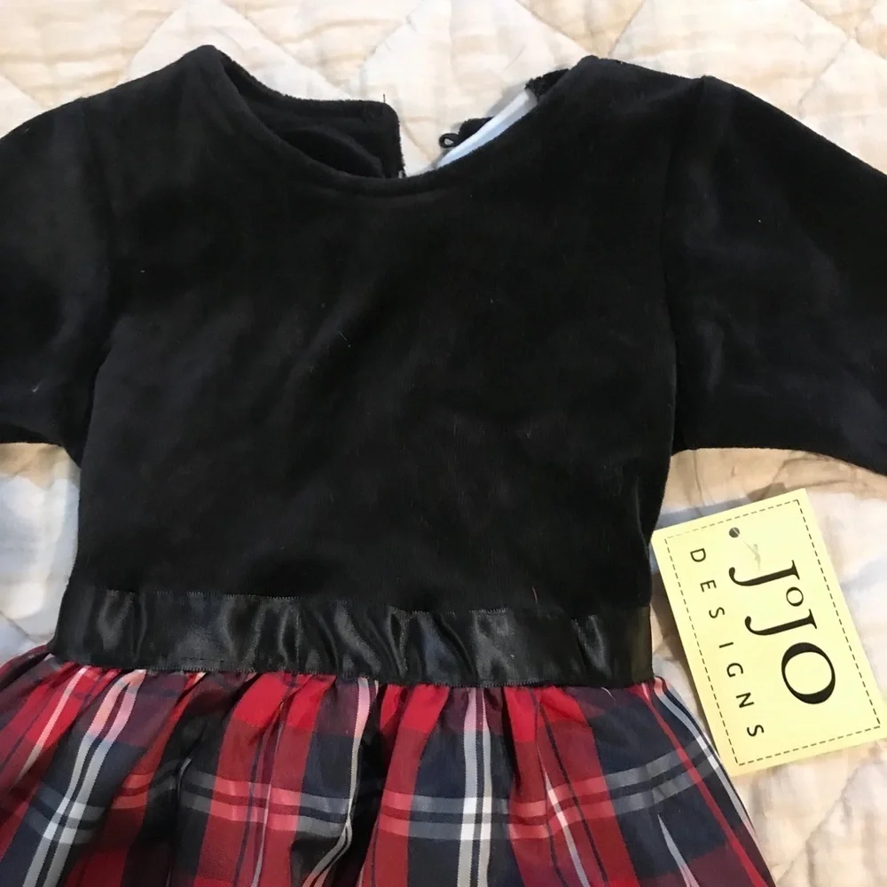 🎁Velvet & Plaid Dress